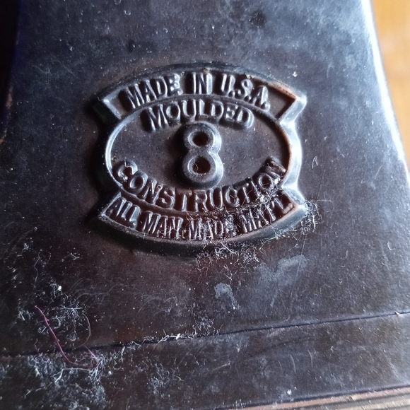 MOULDED CONSTRUCTION BOOTS BROWN ZIP UP MID-CALF size 8 - Picture 8 of 10